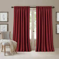 Elrene All Seasons Blackout Curtain Panel Rouge