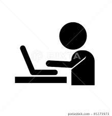 Laptop Desk Work Silhouette Icon