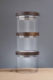 Clear Stacking Storage Jar Set