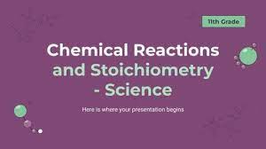 Chemical Reactions And Stoichiometry