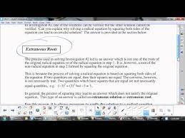 U4l6 Solving Radical Equations Using