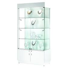 White Gloss Glass Display Cabinet