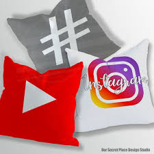Social Media Icons Pillow