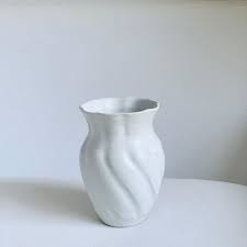 White Spiral Vase Vases By Cloude Made
