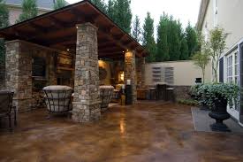 Stained Stamped Concrete Transform