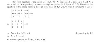 Equation Of A Plane Parallel To X Axis