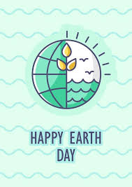 Earth Day Greeting Card With