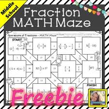 Fractions Math Maze Free Digital