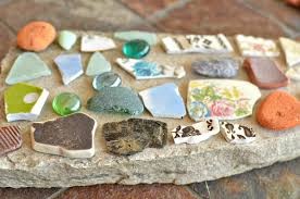 Diy Mosaic Stepping Stones Made With