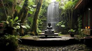 Tranquil Meditation Garden Featuring A