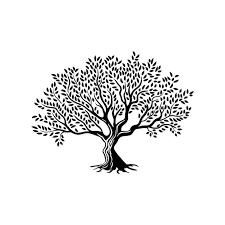 Olive Tree Isolated Silhouette Icon