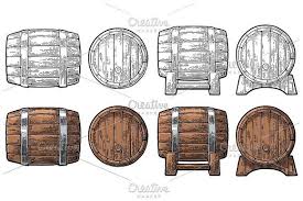 Wooden Barrel Engraving Ilration