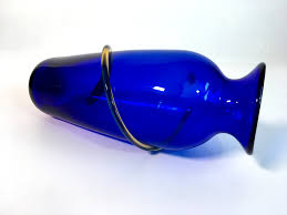 Vintage Blenko Art Glass Cobalt Blue