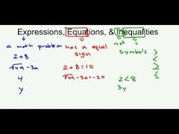 Expressions Equations Inequalities