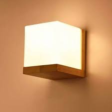 Sinoman Bedside Wooden Wall Light Lamp