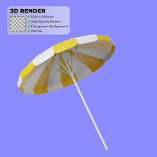 Umbrella Outdoor Summer Party 3d Render