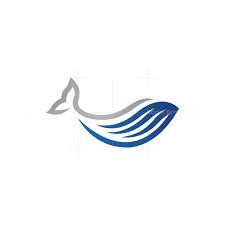 Blue Silver Whale Logo Whale Logo