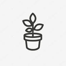 Potted Plant Icon Stock Vector By