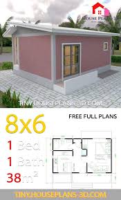 Studio House Plans 6x8 Shed Roof Tiny