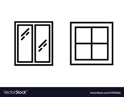 Simple Window Icon Set Or Glass Royalty