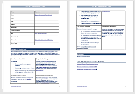 Project Management Plan Template Free