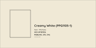 Ppg Paints Creamy White Ppg1105 1