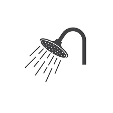 Black Water Shower Icon Element Design