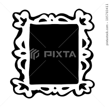 Framed Mirror Vector Drawing Icon