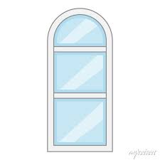 Narrow Window Frame Icon Cartoon Style