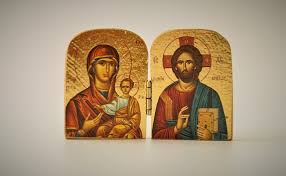 Diptych Small Wooden Icon With The