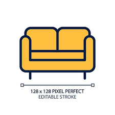 Loveseat Pixel Perfect Rgb Color Icon