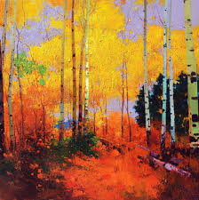 Birch Trees Forrest 068 Painting By