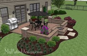 Diy Patio Plan With Two Seating Walls
