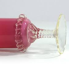 Italian Pink Glass Vase From Empoli