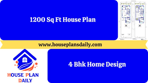1200 Sq Ft House Plan 4 Bhk Home