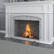 Barton 39 In X 29 In Clear 1 Panel Fireplace Screen Guard Single Panel Tempered Glass Screen Fire Place