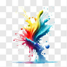 Colorful Splash Of Paint Abstract Art