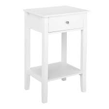 Outo 1 Drawer White Nightstand 27