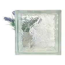 7 75 In X 7 75 In X 3 12 In Ice Pattern Glass Block 10 Pack