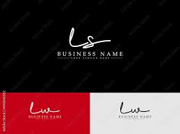 Modern Signature Ls Wedding Letter Logo