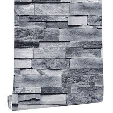 3d Grey Stone Brick Wallpaper Self