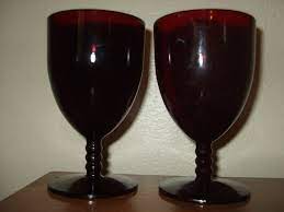 Royal Ruby Red Anchor Hocking Glasses