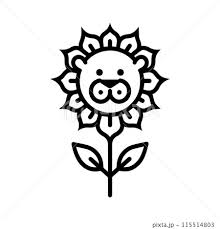 Lion Flower Logo Or Modern Line Icon
