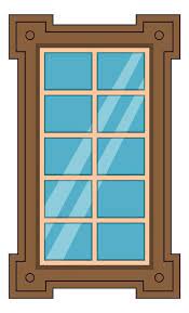 Wooden Frame Flat Glass Color Icon
