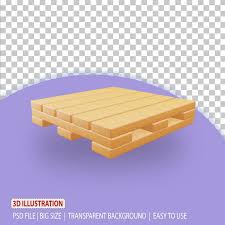 Wooden Pallet 3d Icon Ilration