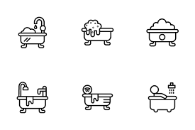 Bathtub Icon Packs Logos Symbols