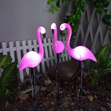 Solar Powered Flamingo Led Light Lawn