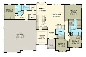 Plan 54047 Ranch Style With 4 Bed 3