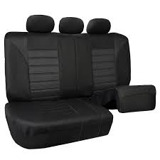 Fh Group Premium 3d Air Mesh Seat Covers 47 In X 23 In X 1 In Full Set Black