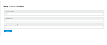 Spring Pressure Calculator Calculator